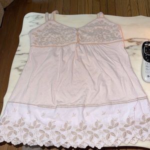 Lucky Brand Womens Eyelet Tank Tank SZ Small